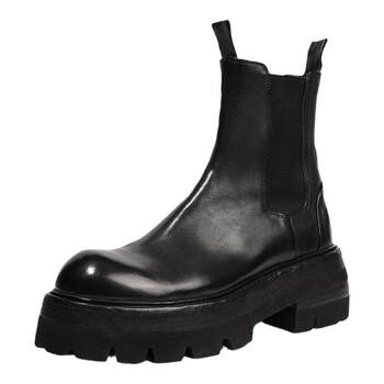 7cm thick-soled washed horsehide chelsea boots