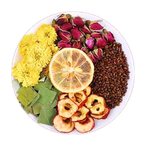 Lemon winter melon lotus leaf tea scrape oil to remove fat slim down belly burn lemon slices soak in water drink fat scented tea health tea