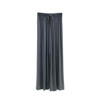 High waist drooping modal loose summer drop wide-leg pants