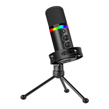 Rgb dynamic computer sound card live recording microphone