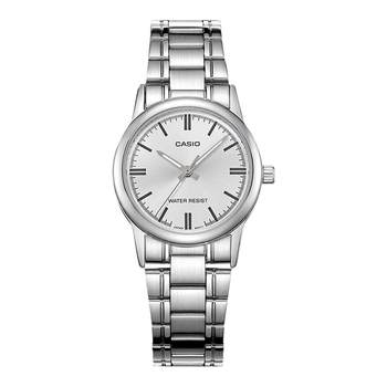 Casio women's analog calendar steel band fashion watch