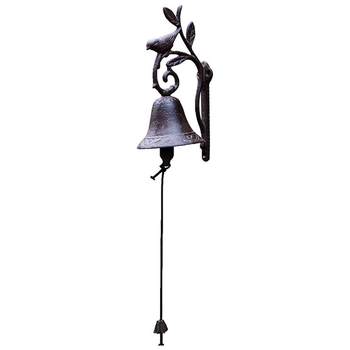 ຕົບແຕ່ງສວນກາງແຈ້ງ ເຄື່ອງປະດັບສວນ retro cast iron bell pendant wind chime doorbell hanging ornaments gardening gardening the European style