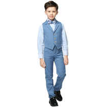 Luo Meng childrens suit suit boy handsome boy British catwalk performance dress flower girl wedding host dress