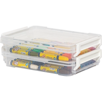 Oil pastel storage box desktop large capacity crayon storage box childrens desk marker pen stationery box