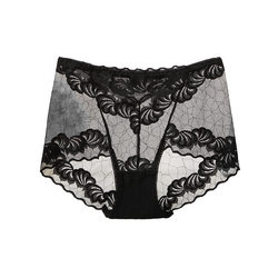 4 pieces of gift boxed lace underwear for women, fully transparent, sexy and tempting for fat girls, high waist 200 pounds, large size triangle underwear