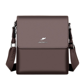 Casual men's bag with password lock for crossbody bag business cowhide