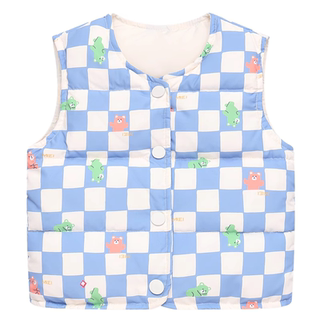 儿童羽绒马甲男童加厚背心女童宝宝内穿保暖坎肩婴儿轻薄内胆秋冬