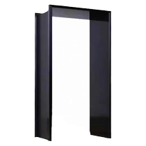 Stainless steel door cover with black matte edge door frame and very narrow balcony entrance door and window cover customization