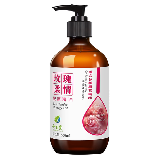 玫瑰精油玫瑰油身体油全身按摩通经络开背免洗刮痧油正品推背推拿