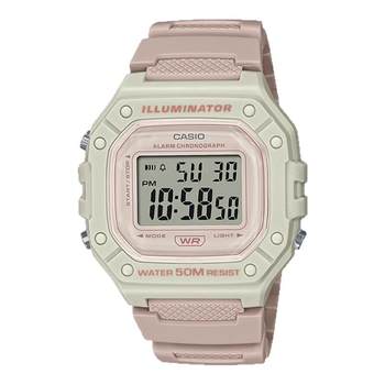 Casio watch women's retro small square w-218hc