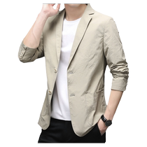2024 Spring Autumn Season New Business Casual Western Suit Mens Pure Color Slim Fit Suit Up single West jacket middle-aged mens clothing