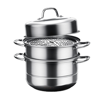 Kangbach steamer household 304 stainless steel steamer steamed fish and steamed buns three-layer thickened induction cooker gas stove universal