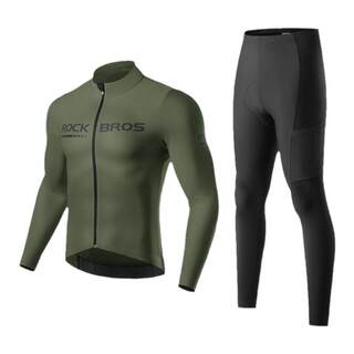 Locke brothers cycling jersey suit fleece warmth autumn and winter