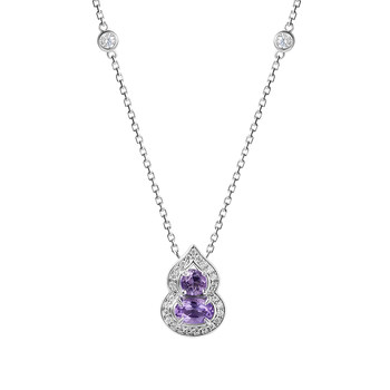 Cigalong treasure gourd amethyst necklace earrings