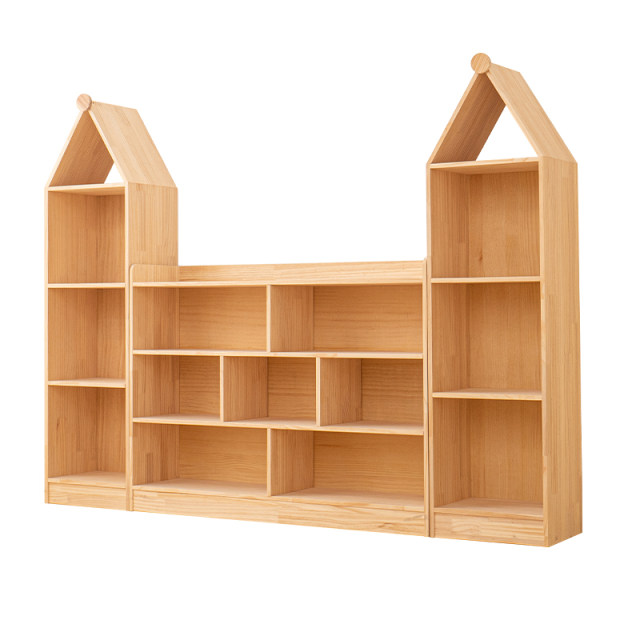 Carrite children's solid wood bookshelf bag installation without paint