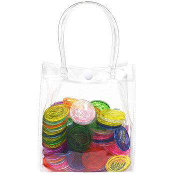 Children's acrylic transparent crystal toy children's play house game chips board game reward points coins