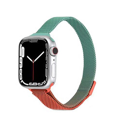 适用苹果手表iwatch表带渐变米兰applewatch7/8/9表带显瘦小蛮腰