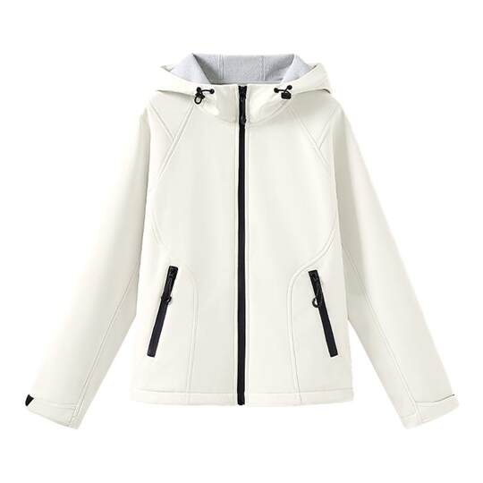 班尼路S&K系列三防连帽冲锋夹克女2025秋冬新款户外薄绒保暖外套Q