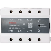 Delixi SSR three-phase solid state relay 380v AC 40 non-contact 220v DC 24v contactor 100a
