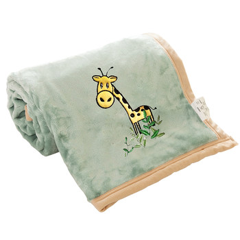 Embroidered blanket quilt coral velvet office lunch break