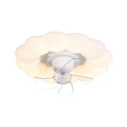 Fan Light for Master Bedroom and Children's Room 2026 New Model Led Cream Style Modern Minimalist Dining Room Cloud Light Ceiling Fan Light