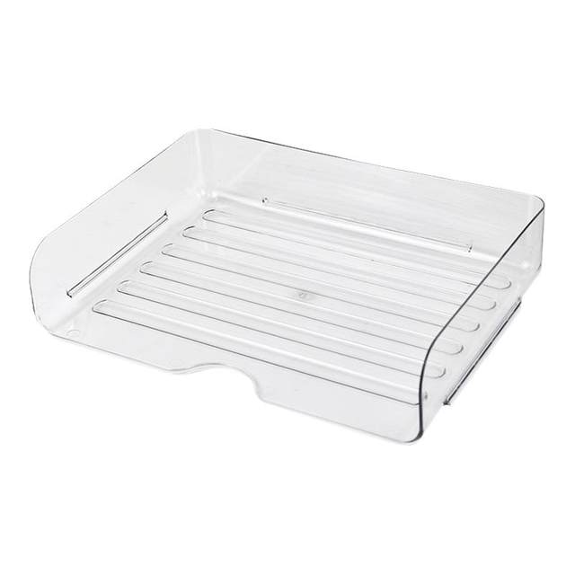 Transparent desktop file storage rack