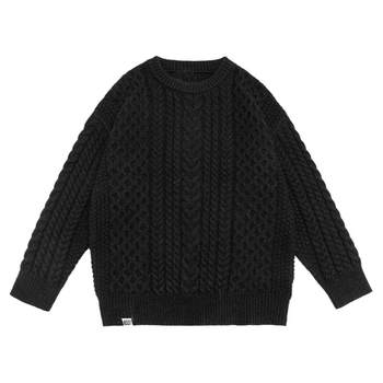 Ayudai pullover twist round neck sweater japanese style Ayudai pullover twist round neck sweater japanese style