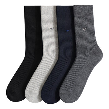 Seven wolf pure cotton thickened stockings full cotton medium socks