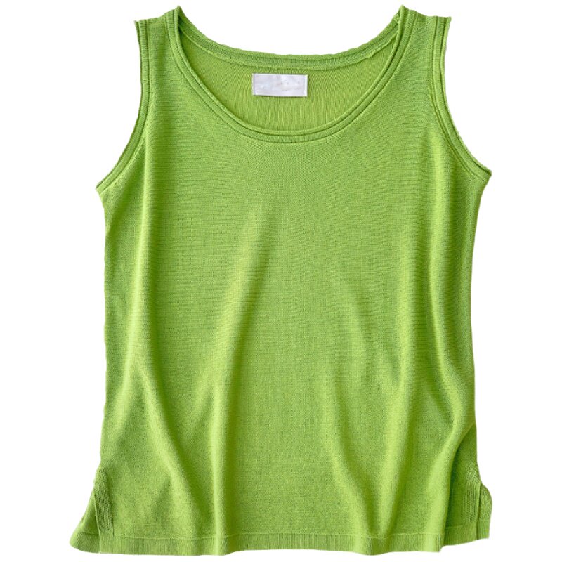 Dopamine green camisole 2026 new summer and autumn women's outer wear sleeveless inner loose bottoming top