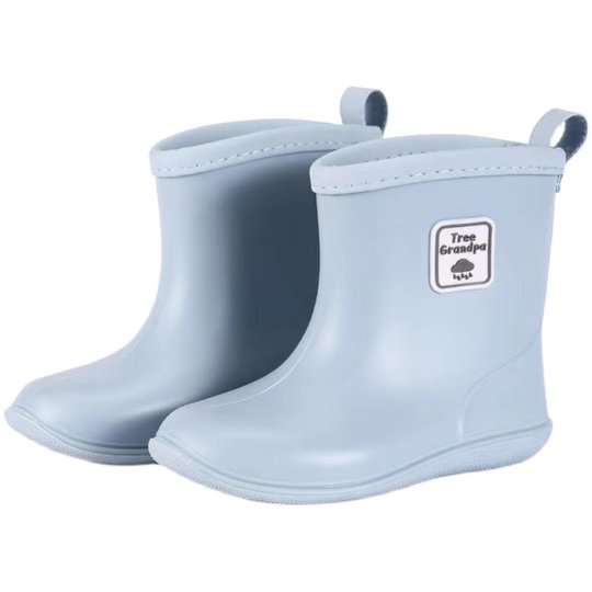 日系时尚儿童雨鞋外穿防滑软底轻便男女童宝宝中筒雨靴防水鞋套