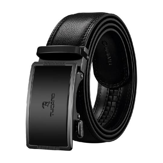 啄木鸟男士皮带真牛皮自动扣腰带商务休闲裤带生日礼物送男友老公