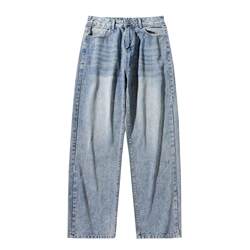 NASA ຮ່ວມມືກັບຍີ່ຫໍ້ American retro wide-leg jeans ຜູ້ຊາຍຄົນອັບເດດ: ລະດູຮ້ອນຂອງຍີ່ຫໍ້ pants ກາງເກງ drapey ກາງເກງຊື່ວ່າງ