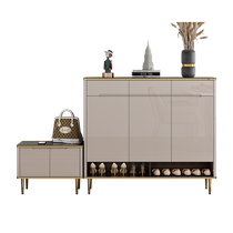 轻奢鞋柜家用门口可坐式玄关柜一体收纳储物柜入户门鞋柜带换鞋凳