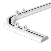 Ultra-thin curtain track bendable L-shaped U-shaped silent slide rail hook curtain rod top-mounted pulley slide curtain box