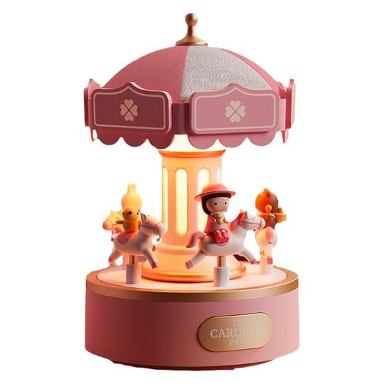 Caja de música con diseño de carrusel de Año Nuevo para niñas, niñas, princesitas, regalos de cumpleaños para niños