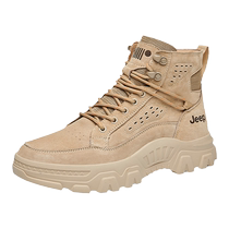 Jeep Martin boots mens 2024 spring and summer new versatile high-top shoes outdoor hiking shoes casual work boots men