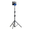 Portable and universal floor-standing tripod for mobile phones and tablets