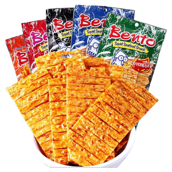 Imported from Thailand, Mix Dolle Sweet and Spicy Sushi Squid Slices, Ready-To-Eat Squid Strips, Office Snacks, Squid Slices