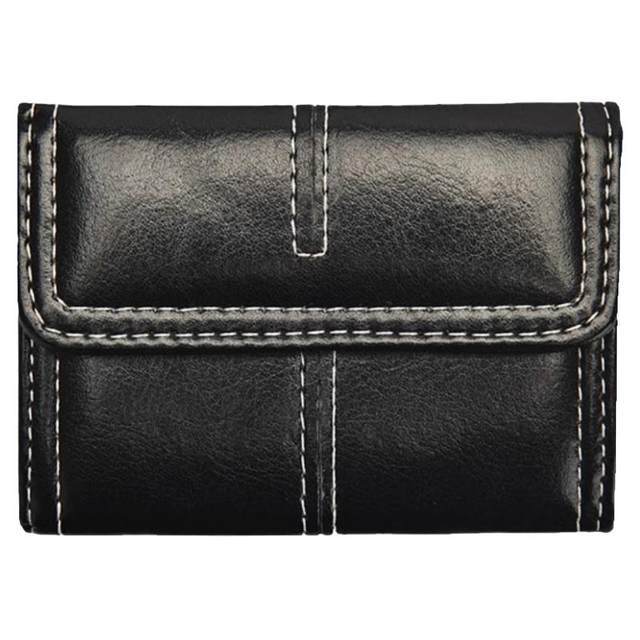 Women's waxed leather pickup bag with multiple card slots