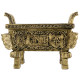 Antique bronze responsive tripod incense burner household ceramic square tripod temple worship extra large square incense burner