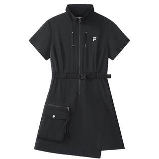 FILA FUSION斐乐潮牌女子梭织连衣裙2025秋季新款休闲凉感工装裙
