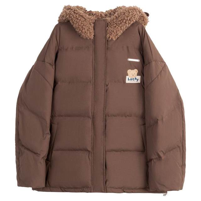 Kellyo cute fur bear hat retro thickened cotton suit