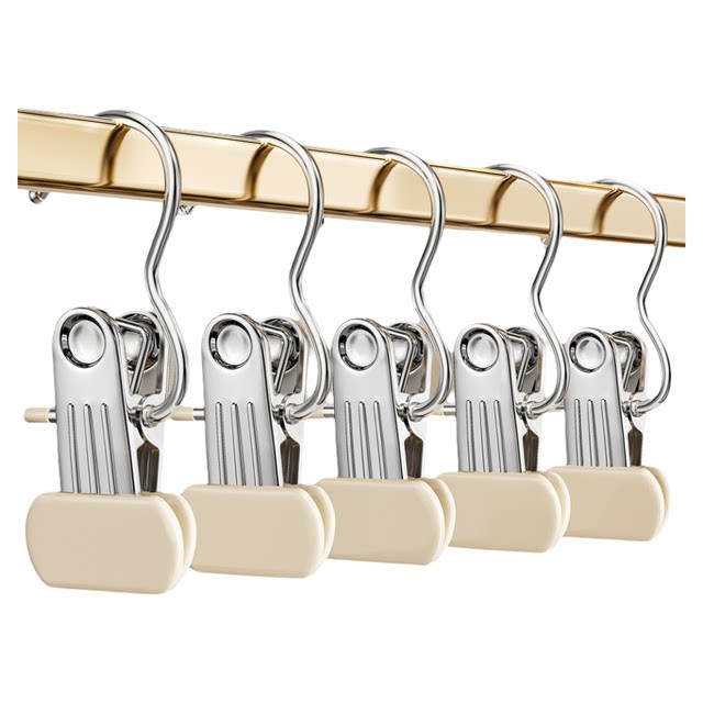 Pants clips clothes rack household markless pants rack multi-function hook stainless steel cap clip thickened pants storage clothes drying clip