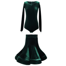 Dynasty Latin Dance Suit Velvet Long Sleeve Girls Competition Regulation Uniform Girls Performance Costume HC6299 HC7137