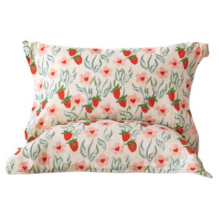 草莓儿童枕巾纯棉a类六层纱布加厚小枕巾40x60儿童专用枕头巾吸汗