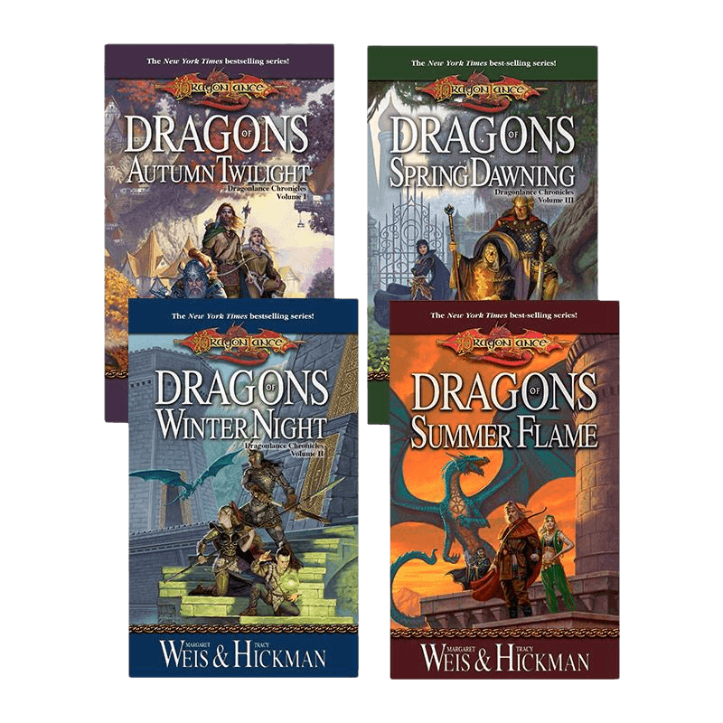 英文原版小说 Dragons 龙枪编年史4册 Autumn Twilight/Spring Dawning/Summer Flame ...