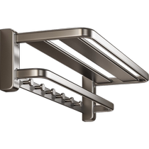 Towel rack bathroom storage rack bathroom hardware pendant set bathroom wall hanging folding towel rack 3062