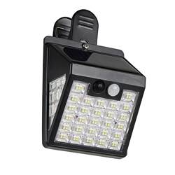 2026 New Solar-Powered Outdoor Home Garden Light with Human Body Sensor, No-Drill Balcony Waterproof Lighting Clip Light