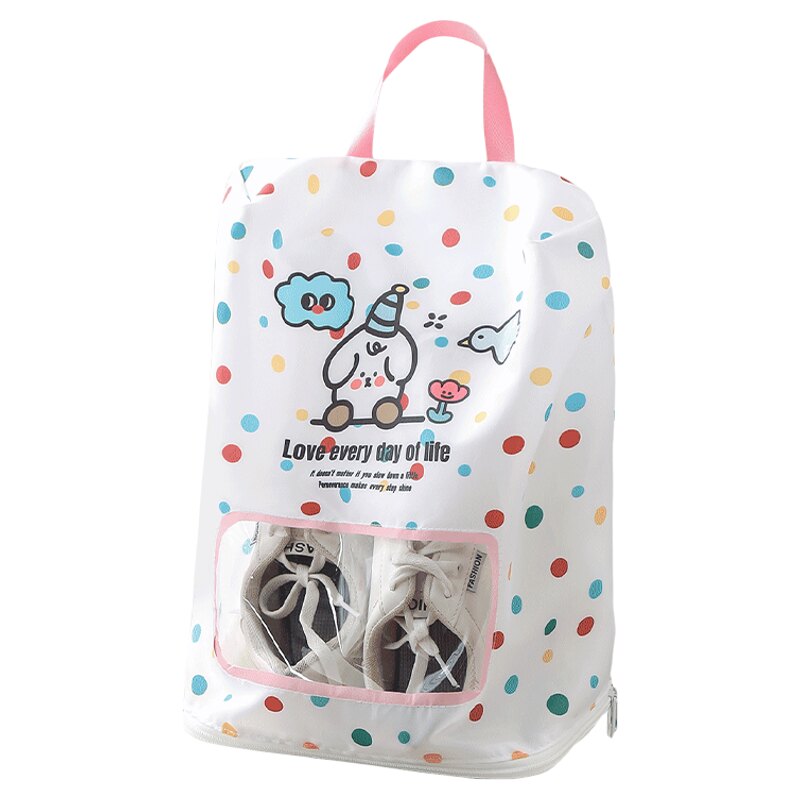 Travel visible shoe dustproof storage bag