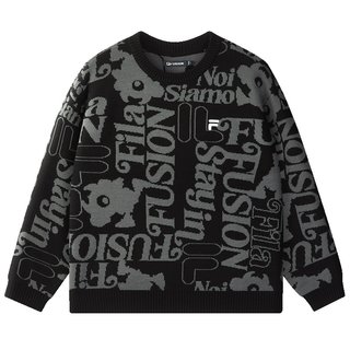 Fila fusion fila trendy brand couple knitted sweater 2025 winter new fashion casual pullover sweater